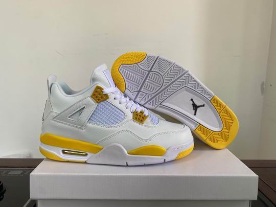 (image for) Air Jordan 4 Retro White Yellow Shoes -79